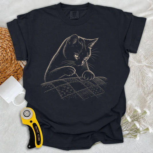Comfort Colors Cat Sewing Art T-shirt