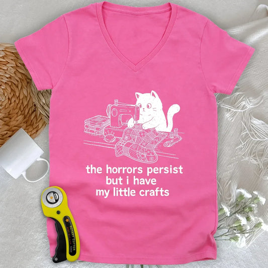 Little Crafts vs. The World Lady V-neck