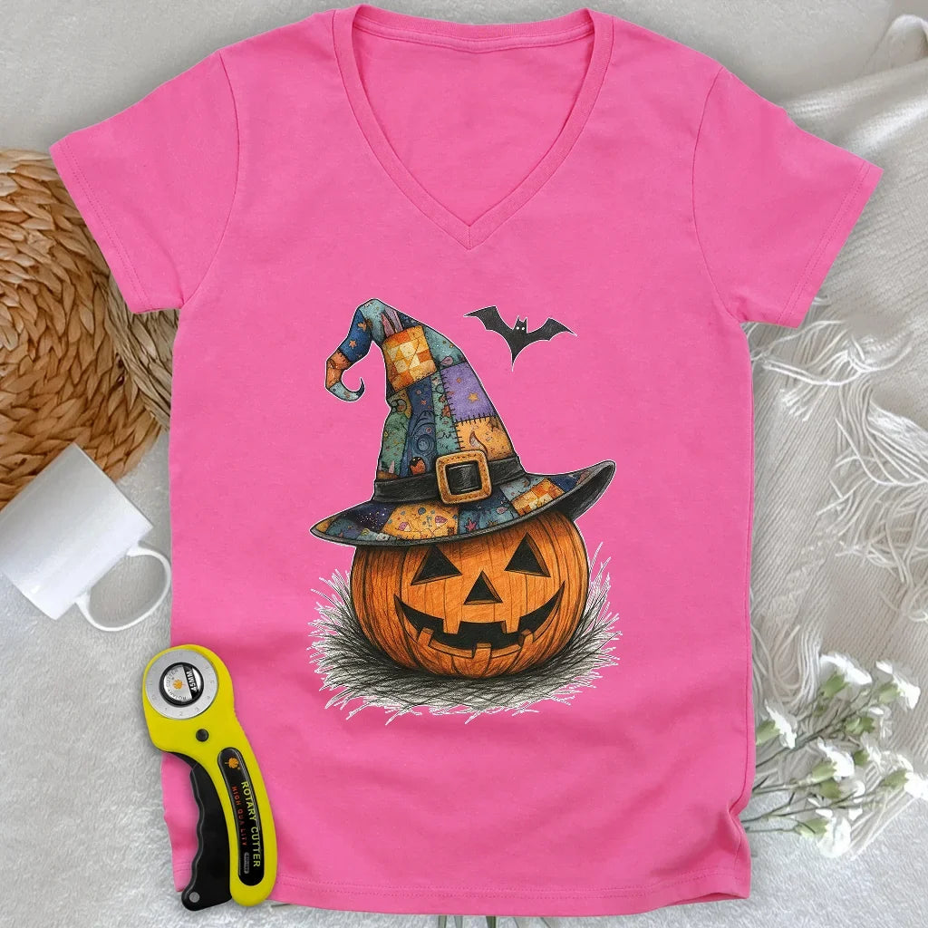Magic Pumpkin Lady V-neck