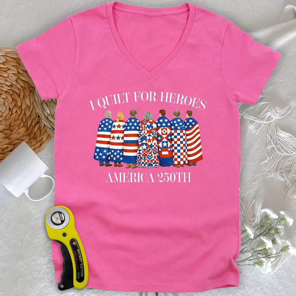 Quilts of Honor Lady V-neck