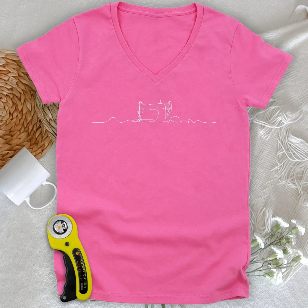 Minimalist Sewing Machine V-neck