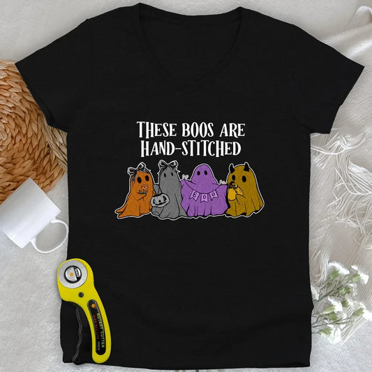 Hand-Stitched Boos Lady V-neck