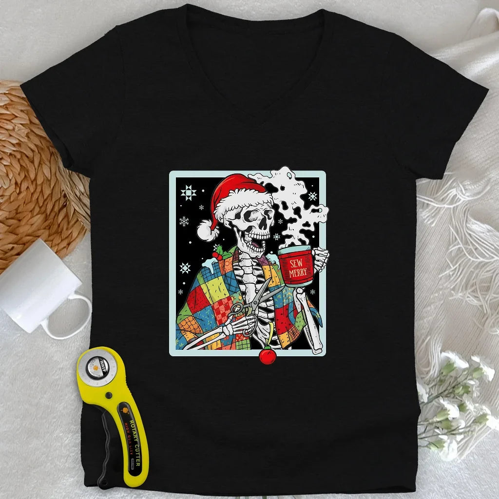 Sew Dead Lady V-neck