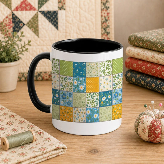 Daisy Meadow Patchwork 11oz Mug