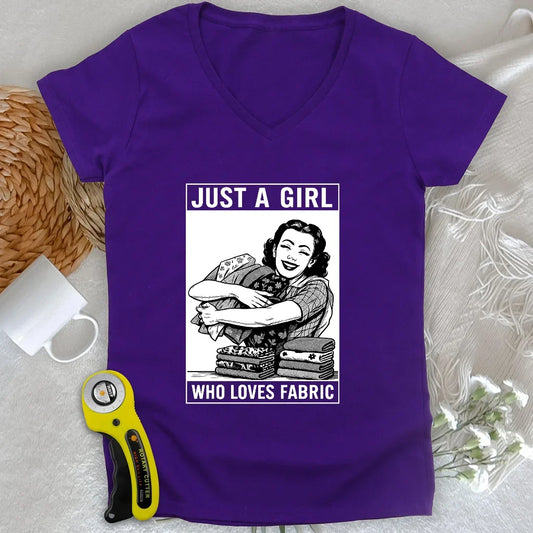 Fabric Girl Lady V-neck