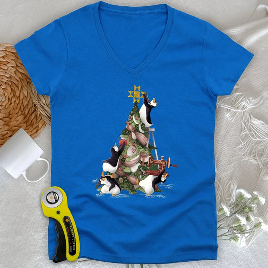 Blizzard Quilt Crew Lady V-neck