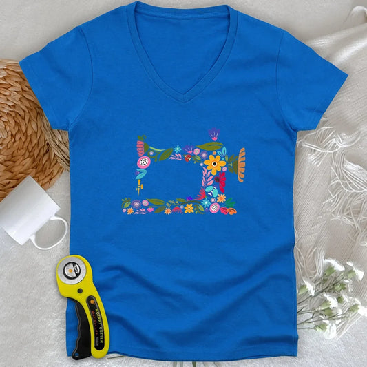 Blooming Machine Lady V-neck