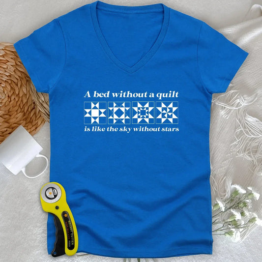 Cozy Quilt Dreams Lady V-neck