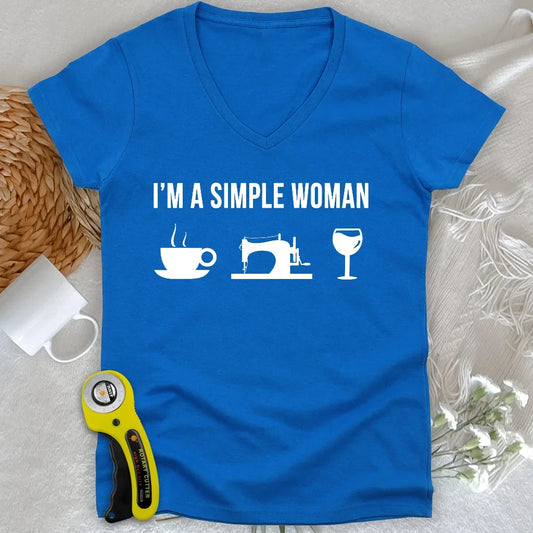 Simply Sip and Sew Lady V-neck