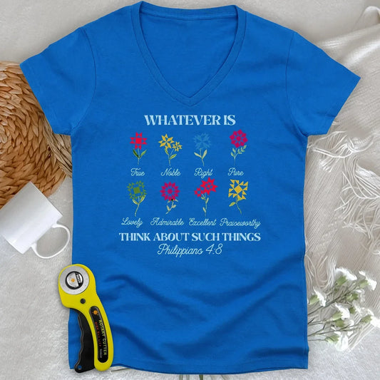 Virtue Blocks Lady V-neck