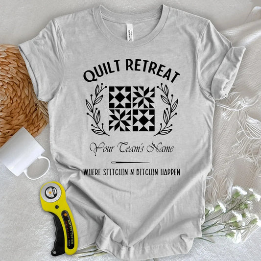"Custom Name" Quilt Retreat T-shirt