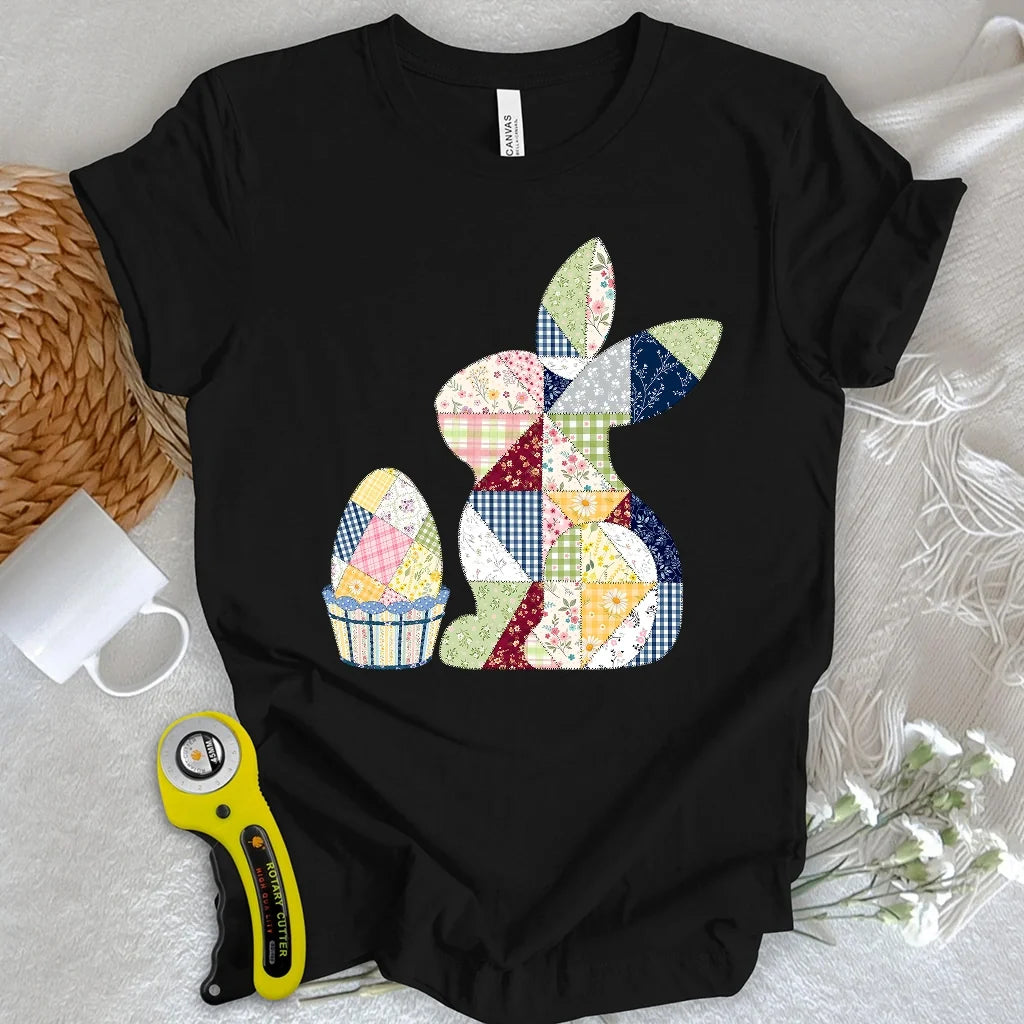 Patchwork Easter Bunny T-shirt