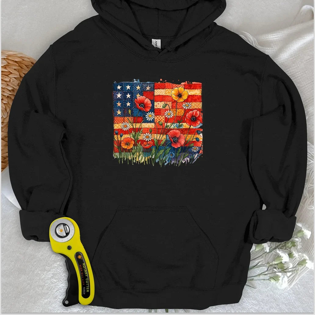 Patchwork Floral Hoodie