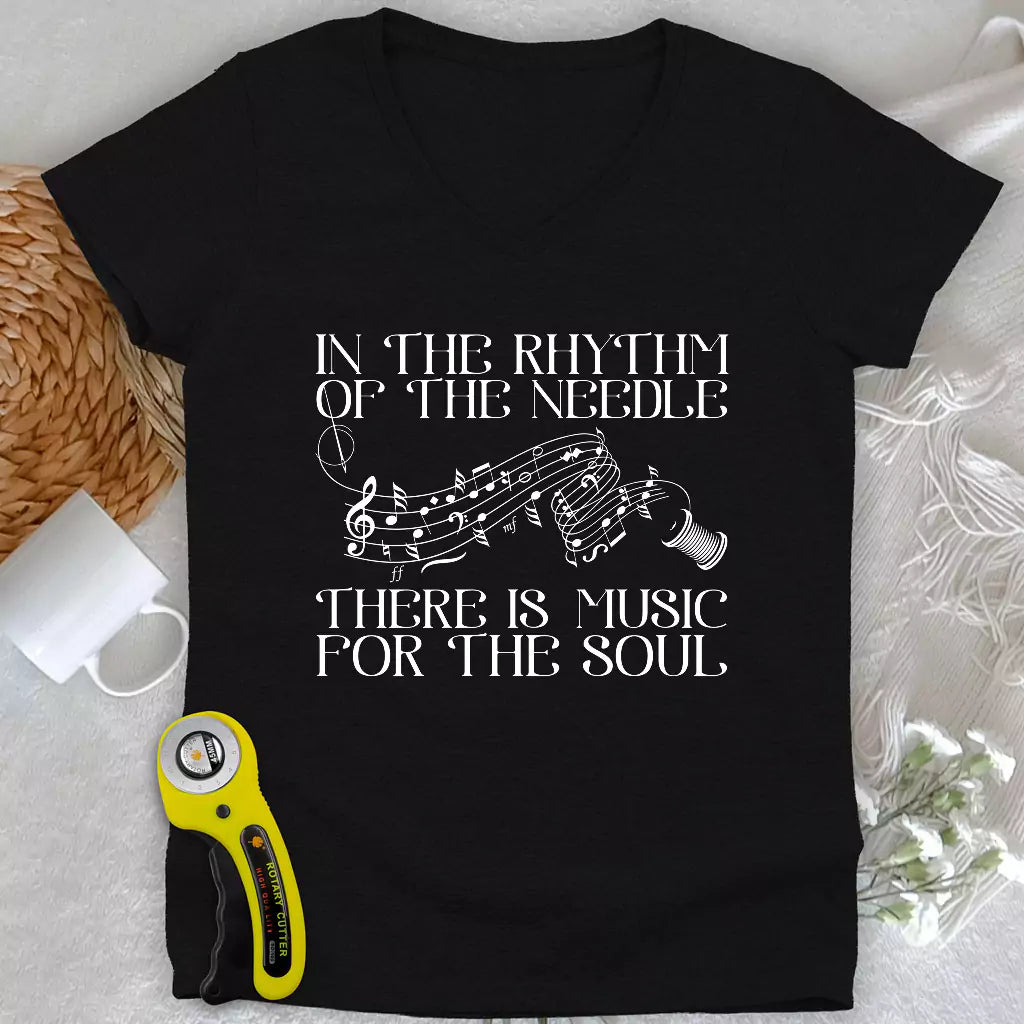 Rhythm Of Needle Lady V-neck