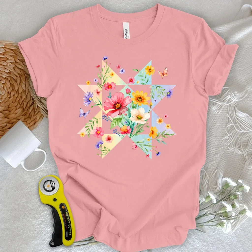 Blooming Quilt Star T-shirt