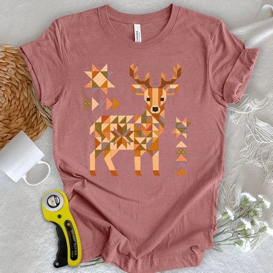 Patchwork Woodland Deer T-shirt