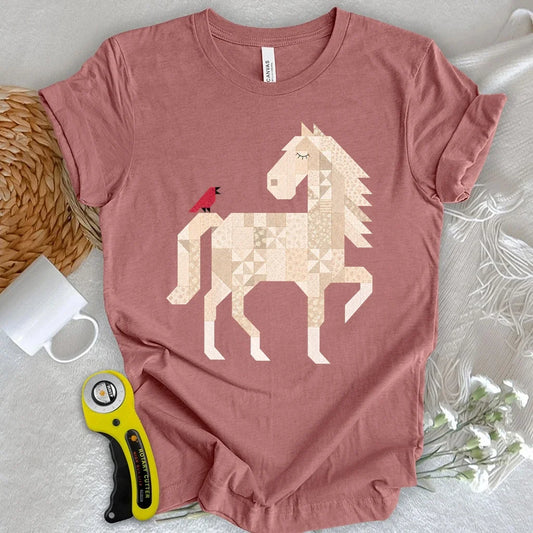 Patchwork Horse & Little Bird T-shirt