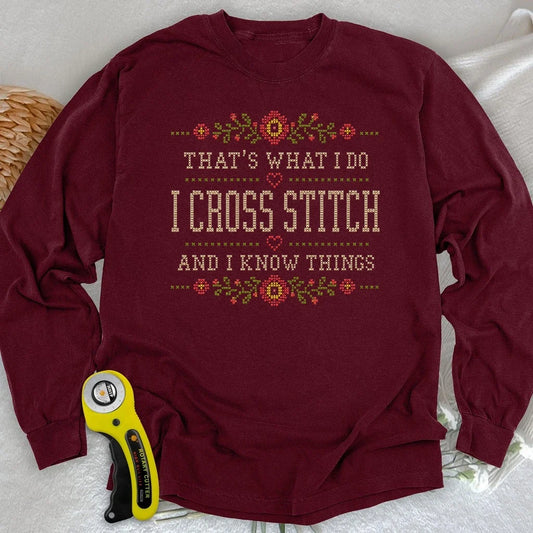 Cross Stitch & Know Things Long Sleeve T-shirt