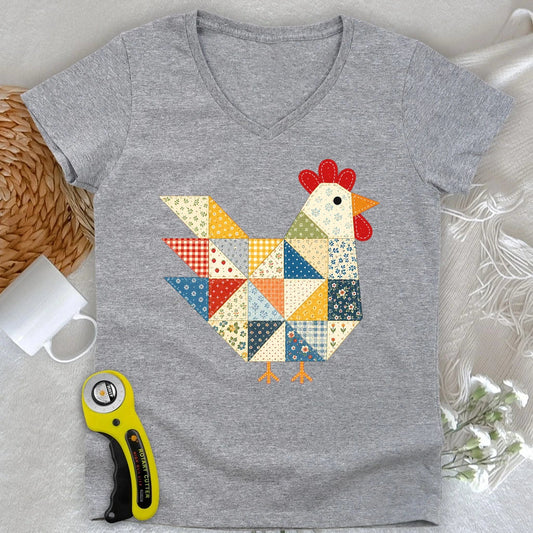 The Patchwork Hen Lady V-neck