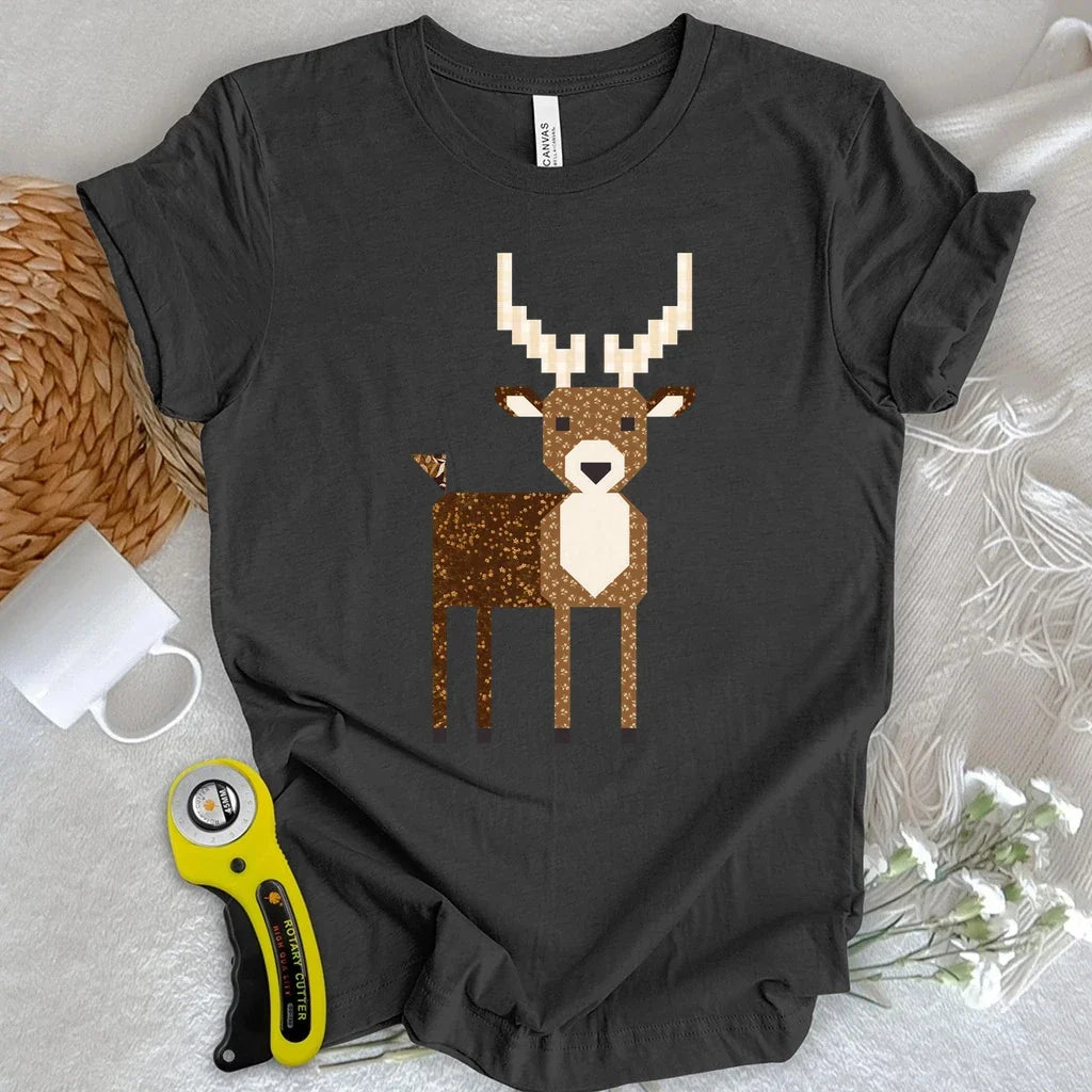 Patchwork Deer T-shirt