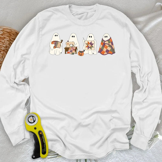 Ghostly Quilt Club Long Sleeve T-shirt