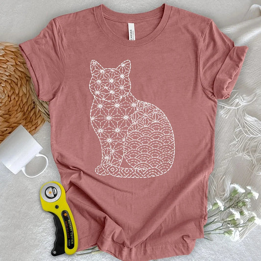 Sashiko Cat T-shirt