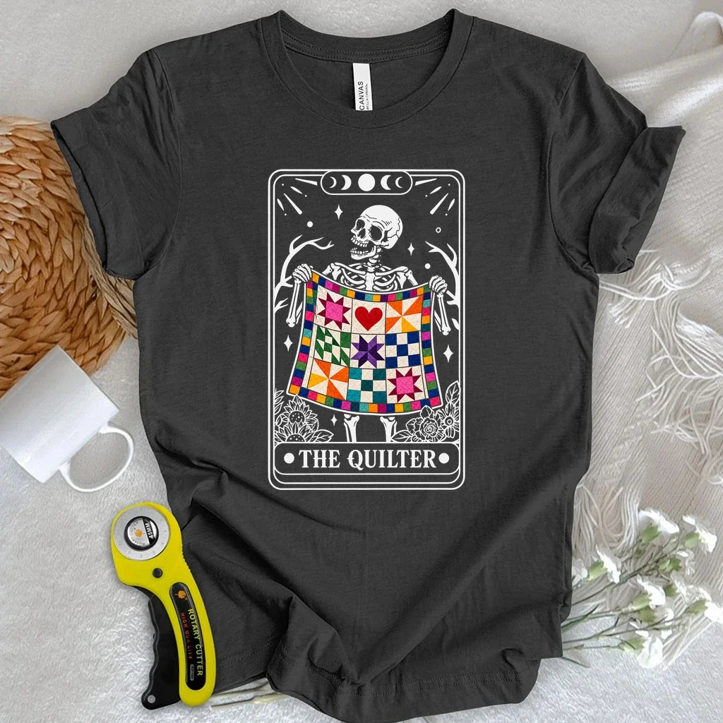 Skeleton Quilter Tarot T-shirt