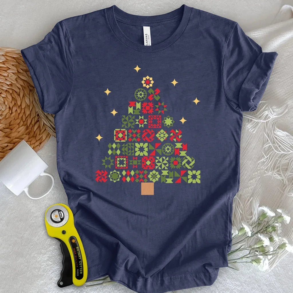 Christmas Tree Quilt Blocks T-shirt