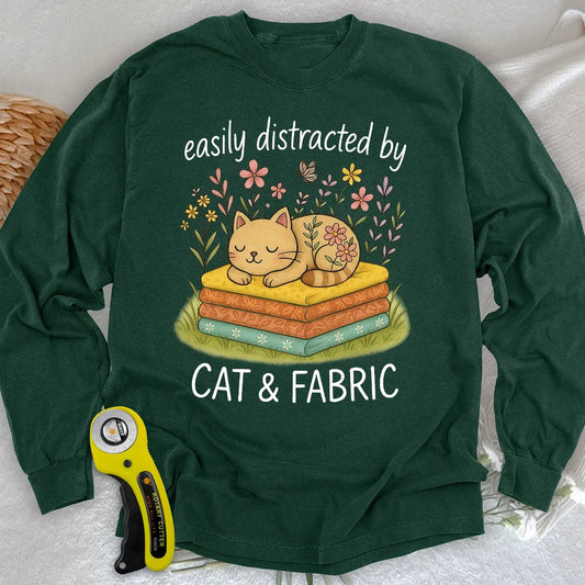 Cat Nap for Quilters Long Sleeve T-shirt