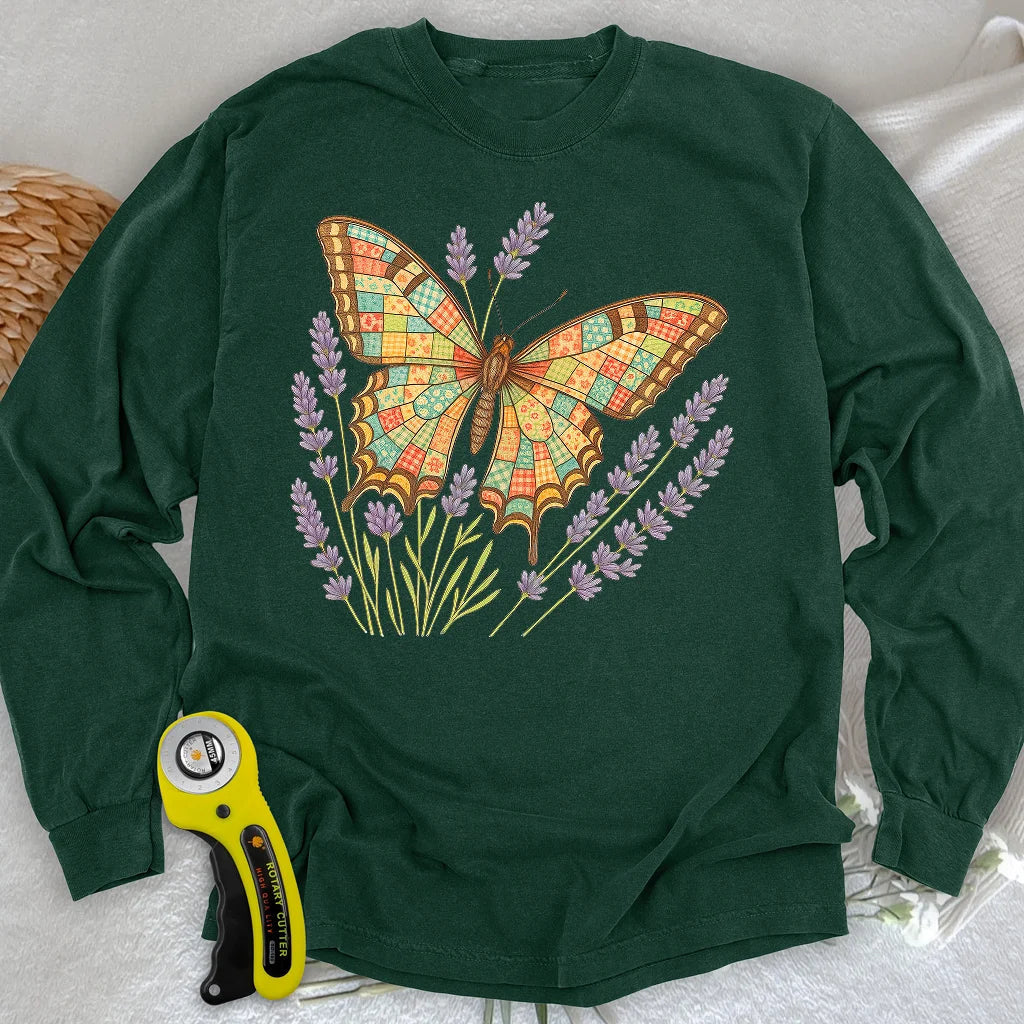 Patchwork Butterfly Long Sleeve T-shirt