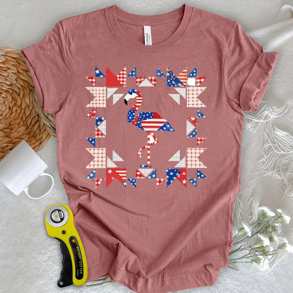 Liberty Flamingo Patchwork T-Shirt