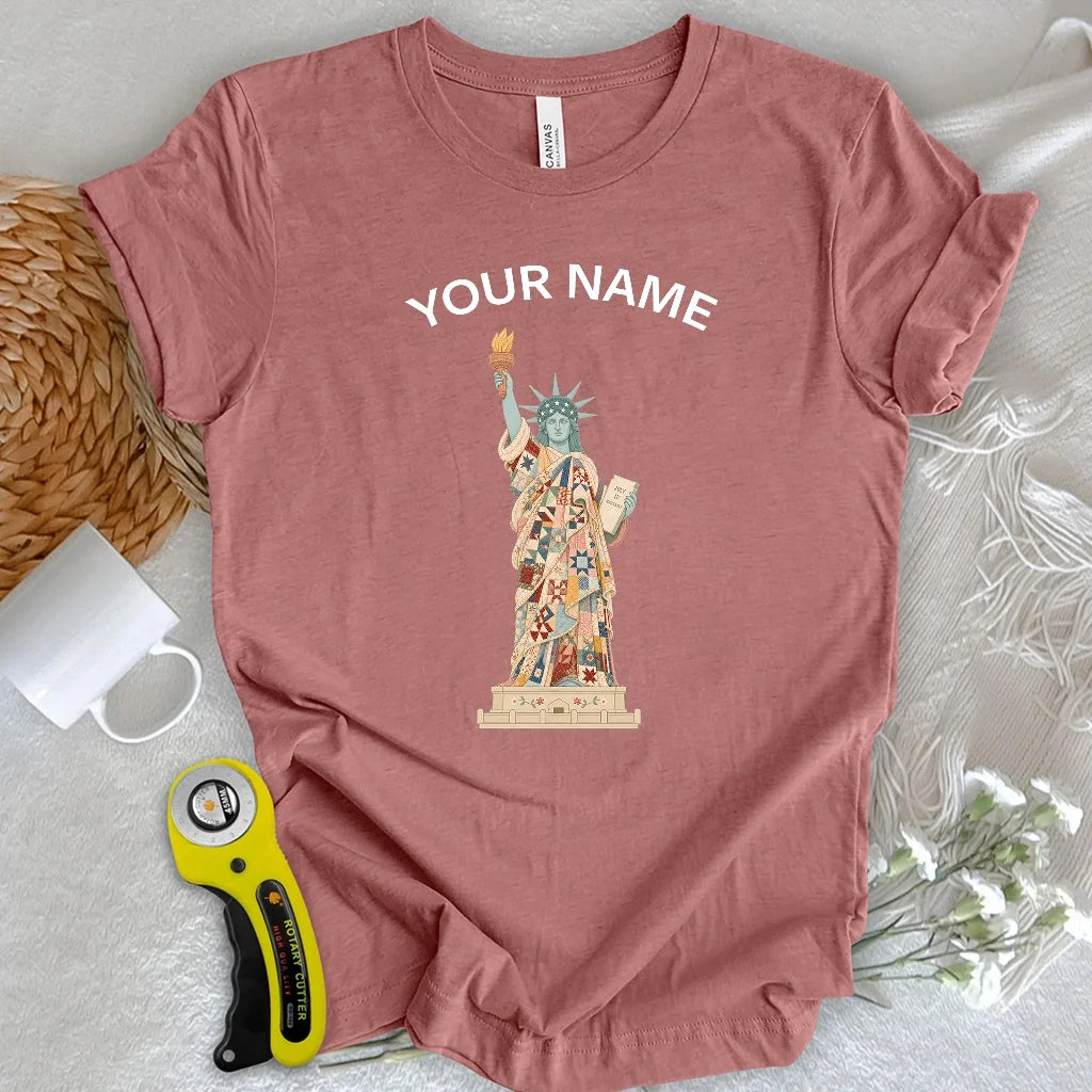 "Custom Name" Liberty Wrapped in Love T-shirt