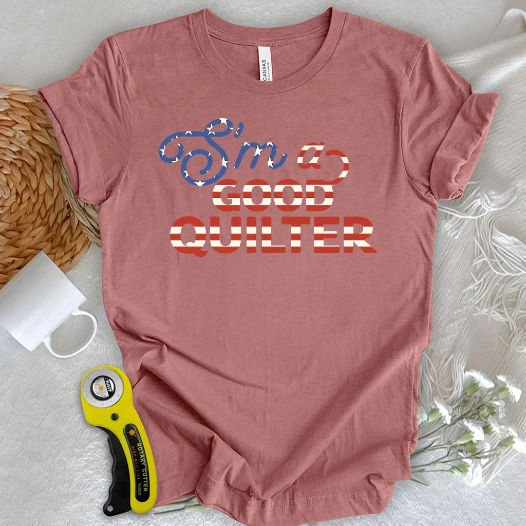 Red, White & Quilted T-Shirt