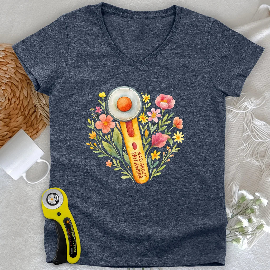 Floral Cutter Lady V-neck