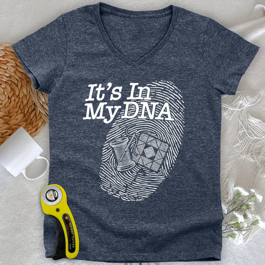 Quilting DNA Lady V-neck