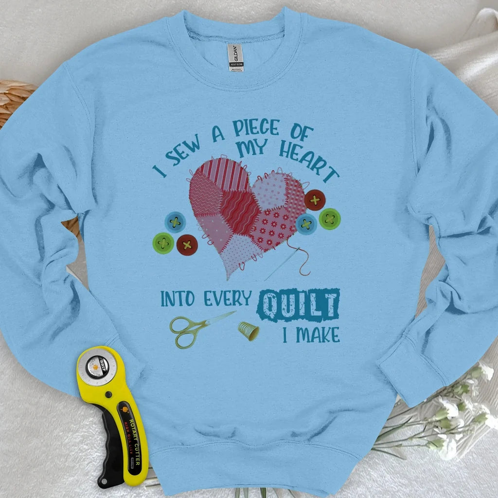 Heartstitched Quilt Love Sweatshirt
