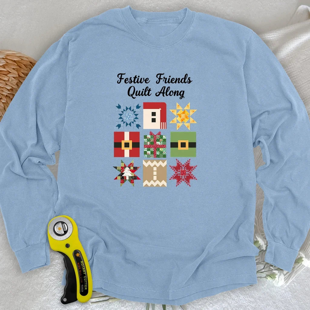 Merry Makers Quilt Long Sleeve T-shirt