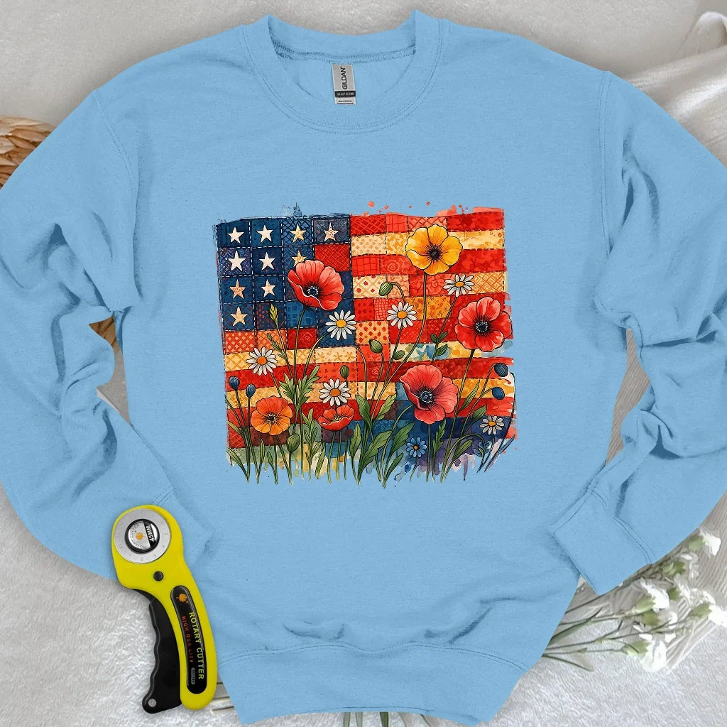 Patchwork Floral Sweatshirt