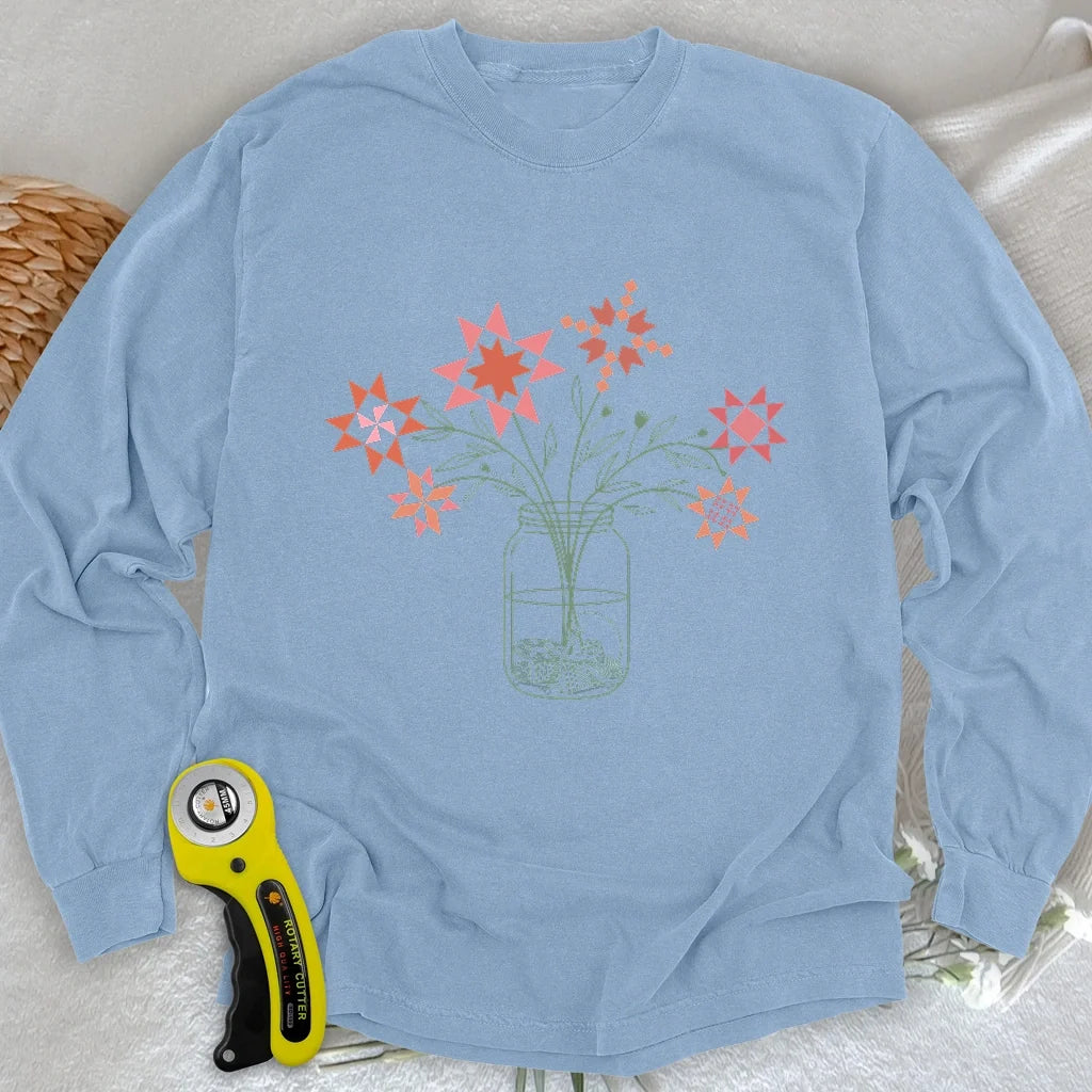 Patchwork Posy Jar Long Sleeve T-shirt