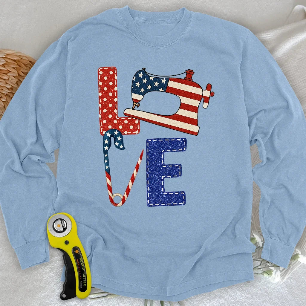 Patriotic Sewist Long Sleeve T-shirt