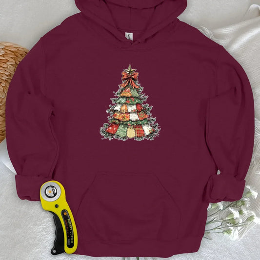 Patchwork Xmas Tree Hoodie
