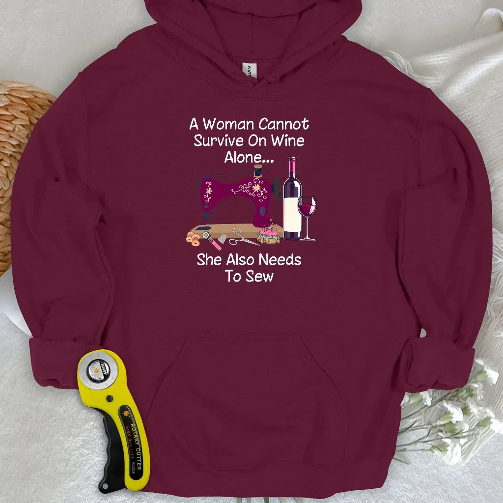 Sewing and Wining Hoodie