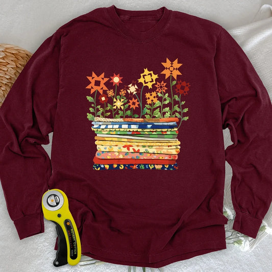 Where Quilts Bloom Long Sleeve T-shirt