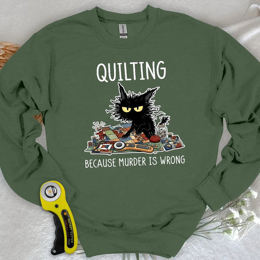 Grumpy Quilter Cat Sweatshirt