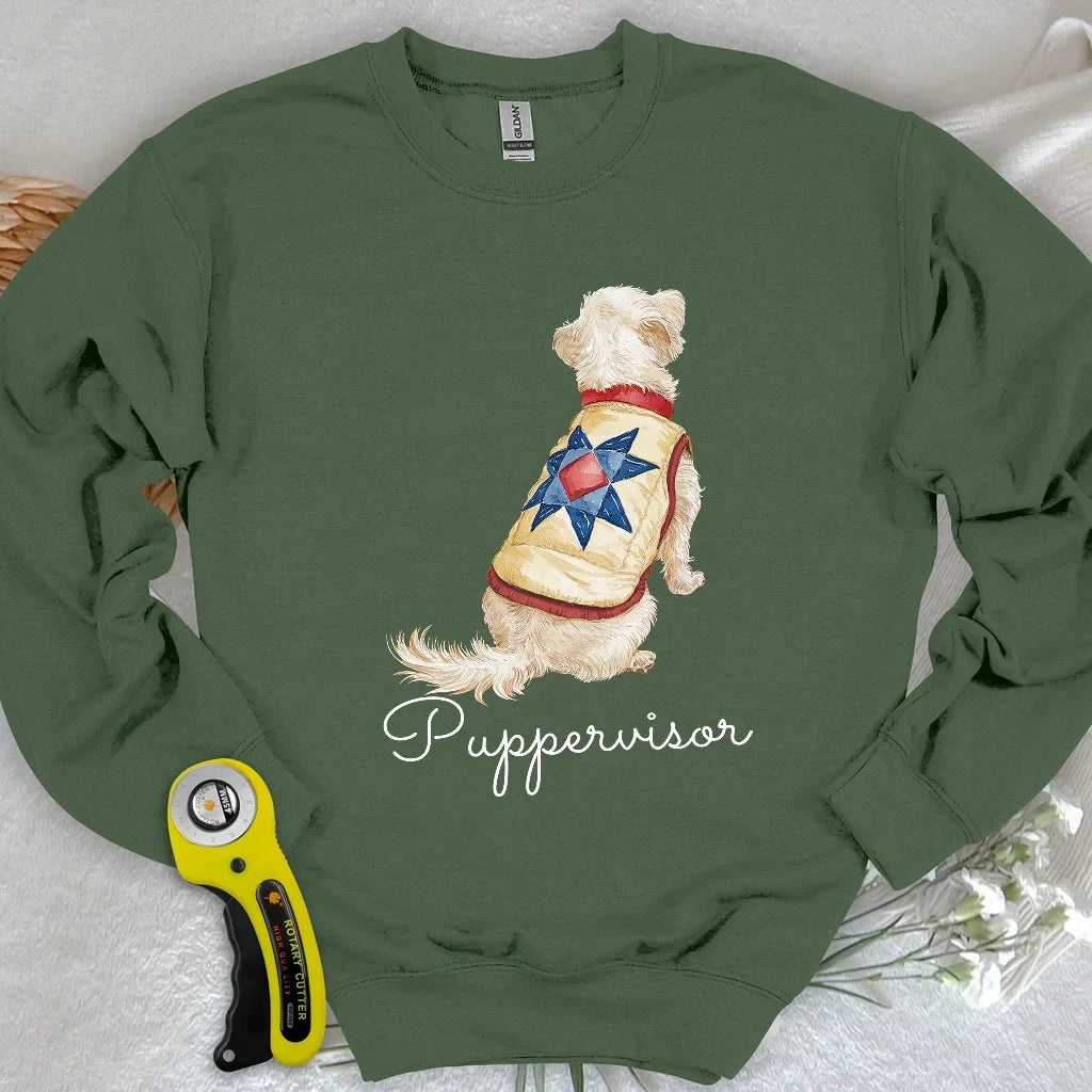Quilty Pup Star Sweatshirt