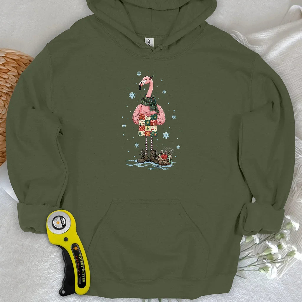 Winter Flamingo Hoodie