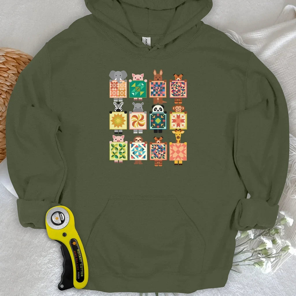 Woodland Patchwork Crew Hoodie