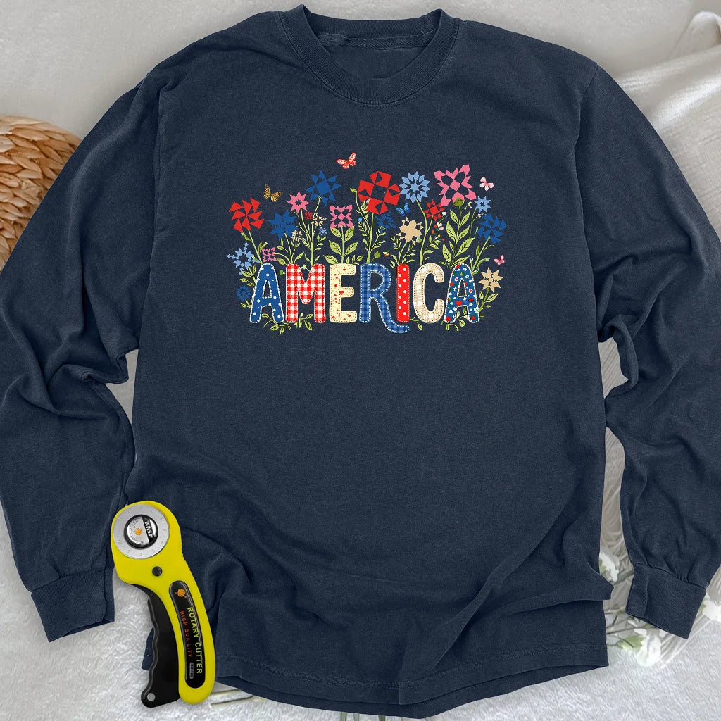 Appliqué America Long Sleeve T-shirt