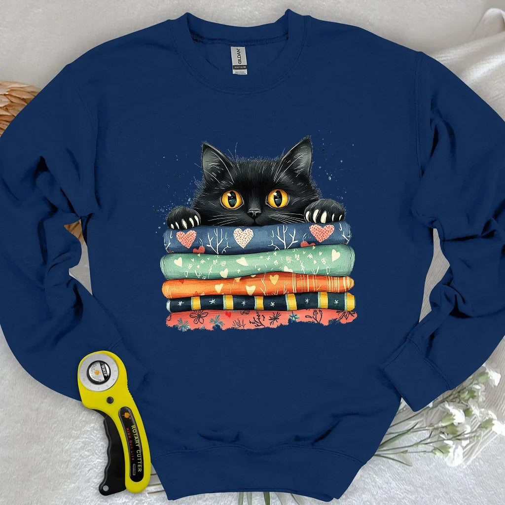 Cat On The Fabric Sweatshirt