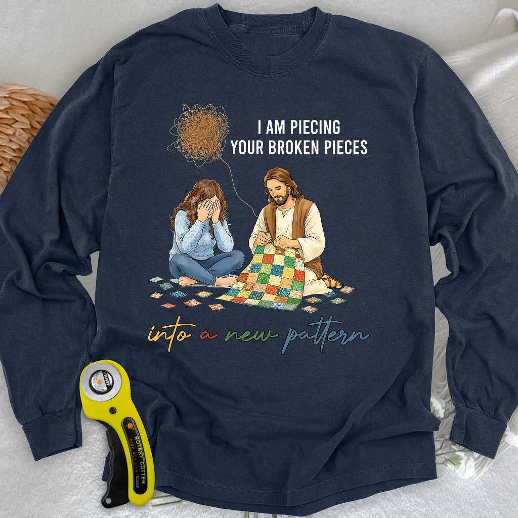 God Piecing Broken Pieces Long Sleeve T-shirt